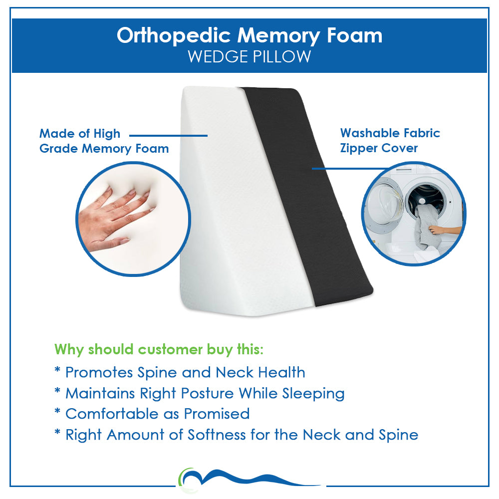 Wedge Pillow Regular Memory